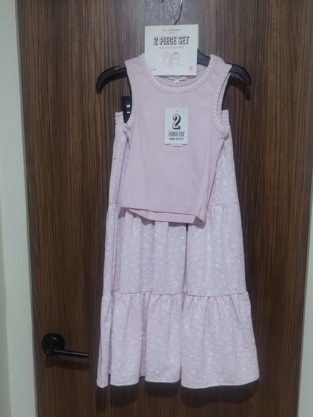 Kids 2-Piece Matching Set - Light Pink